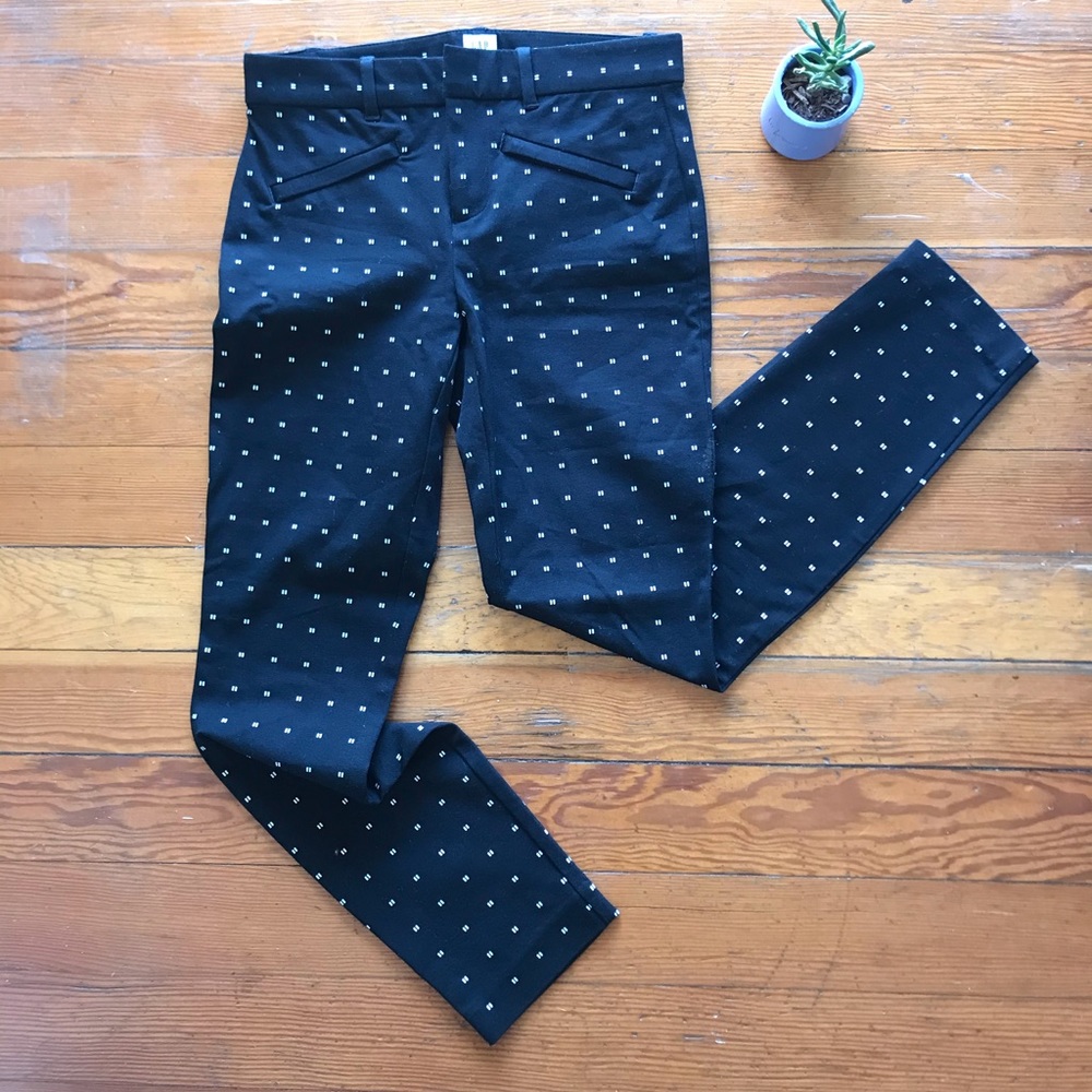 GAP Signature Skinny Ankle Pant, Black Geo Print